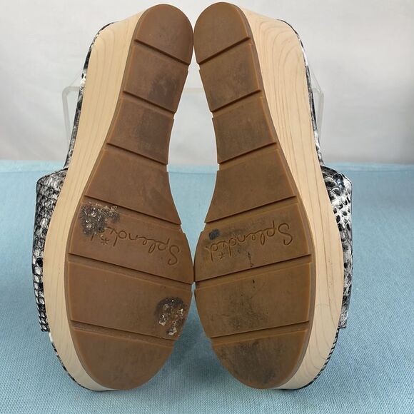 Splendid Snake w Wood Bottom Platform Sandals - Picture 6 of 7
